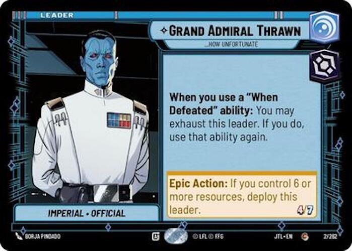 Grand Admiral Thrawn - ...How Unfortunate (2/262) [Jump to Lightspeed] (ONLINE ORDER ONLY)