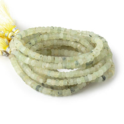 4-5mm Frosted Prehnite Plain Rondelle Beads 13 inch 118 pieces (ONLINE ORDER ONLY)