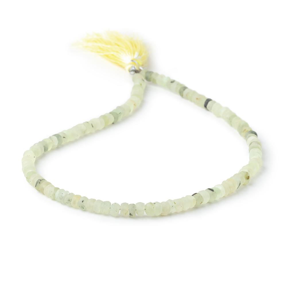 4-5mm Frosted Prehnite Plain Rondelle Beads 13 inch 118 pieces (ONLINE ORDER ONLY)