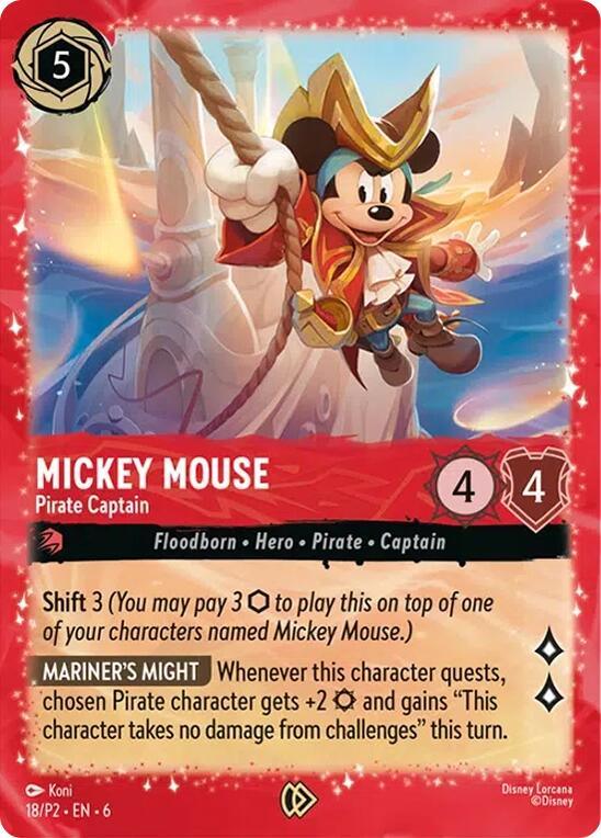 Mickey Mouse - Pirate Captain (18) [Promo Cards] (ONLINE ORDER ONLY)