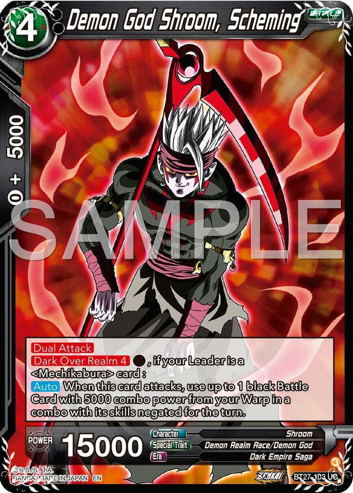 Demon God Shroom, Scheming (BT27-103) [History of Z] (ONLINE ORDER ONLY)