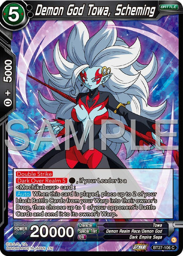 Demon God Towa, Scheming (BT27-106) [History of Z] (ONLINE ORDER ONLY)