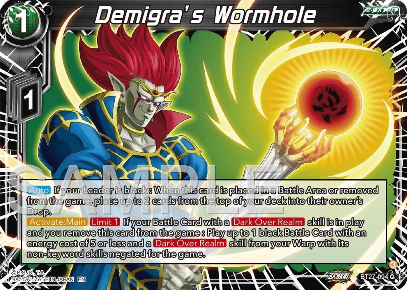 Demigra's Wormhole (BT27-094) [History of Z] (ONLINE ORDER ONLY)