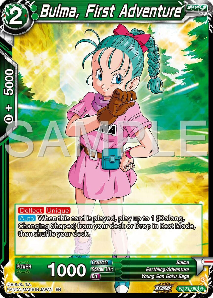 Bulma, First Adventure (BT27-053) [History of Z] (ONLINE ORDER ONLY)