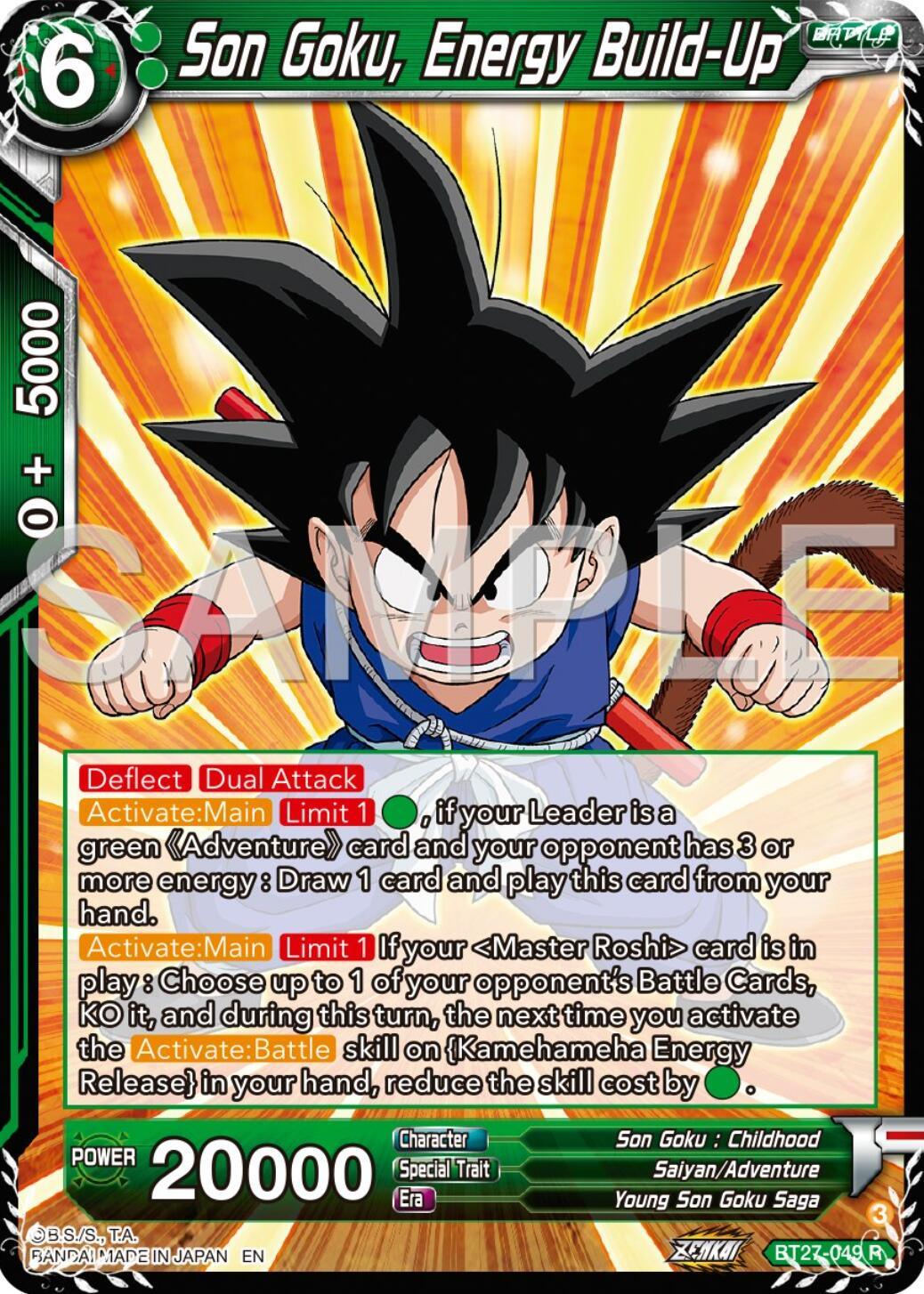 Son goku, Enegry Build-Up (BT27-049) [History of Z] (ONLINE ORDER ONLY)