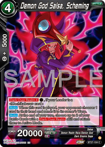 Demon God Salsa, Scheming (BT27-104) [History of Z] (ONLINE ORDER ONLY)