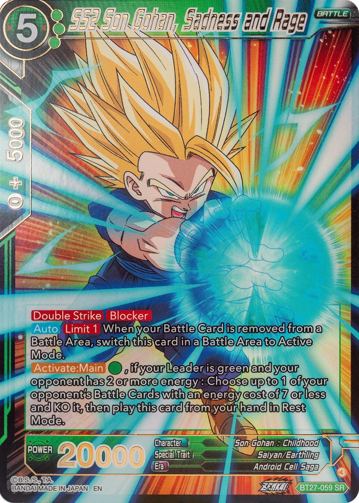 SS2 Son Gohan, Sadness and Rage (BT27-059) [History of Z] (ONLINE ORDER ONLY)