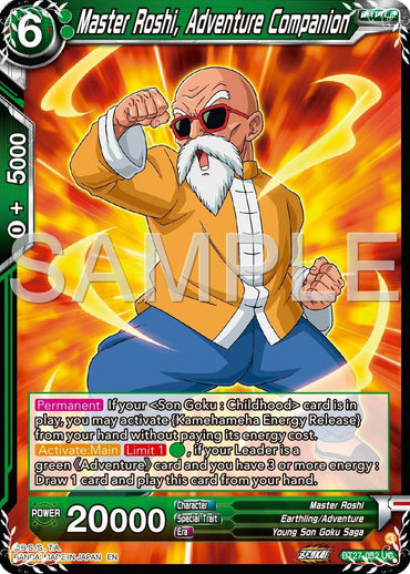 Master Roshi, Adventure Companion (BT27-052) [History of Z] (ONLINE ORDER ONLY)