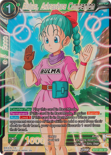 Bulma, Adventure Companion (BT27-054) [History of Z] (ONLINE ORDER ONLY)
