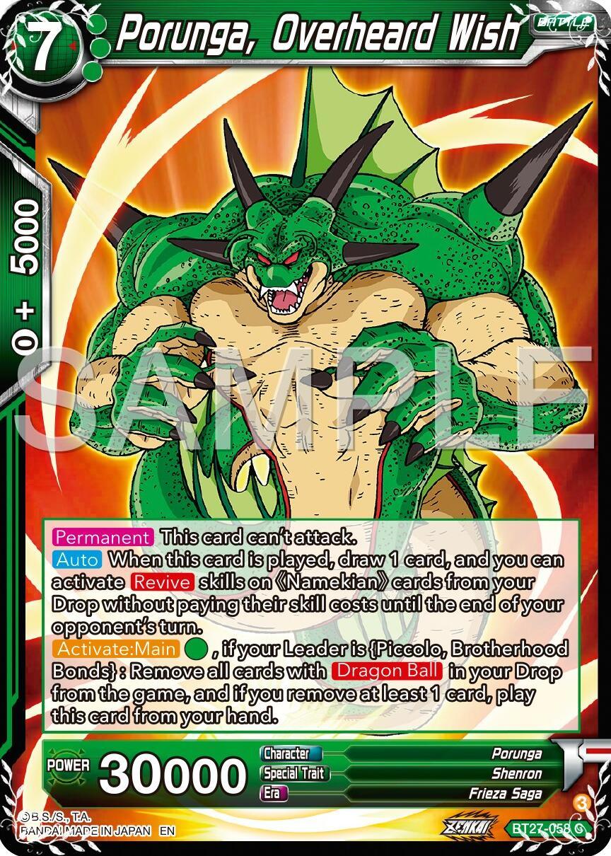 Porunga, Overheard Wish (BT27-058) [History of Z] (ONLINE ORDER ONLY)