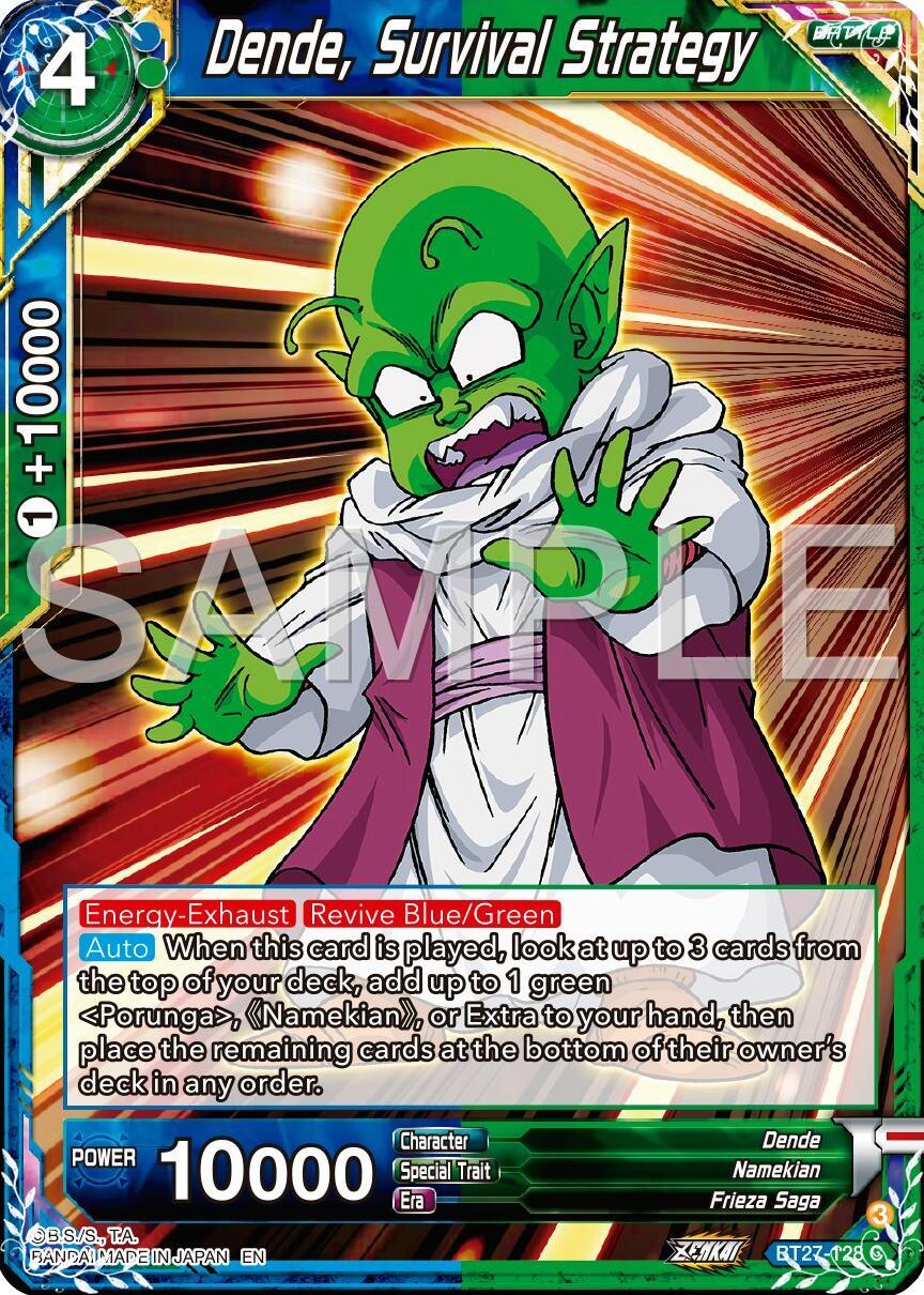 Dende, Survival Strategy (BT27-128) [History of Z] (ONLINE ORDER ONLY)