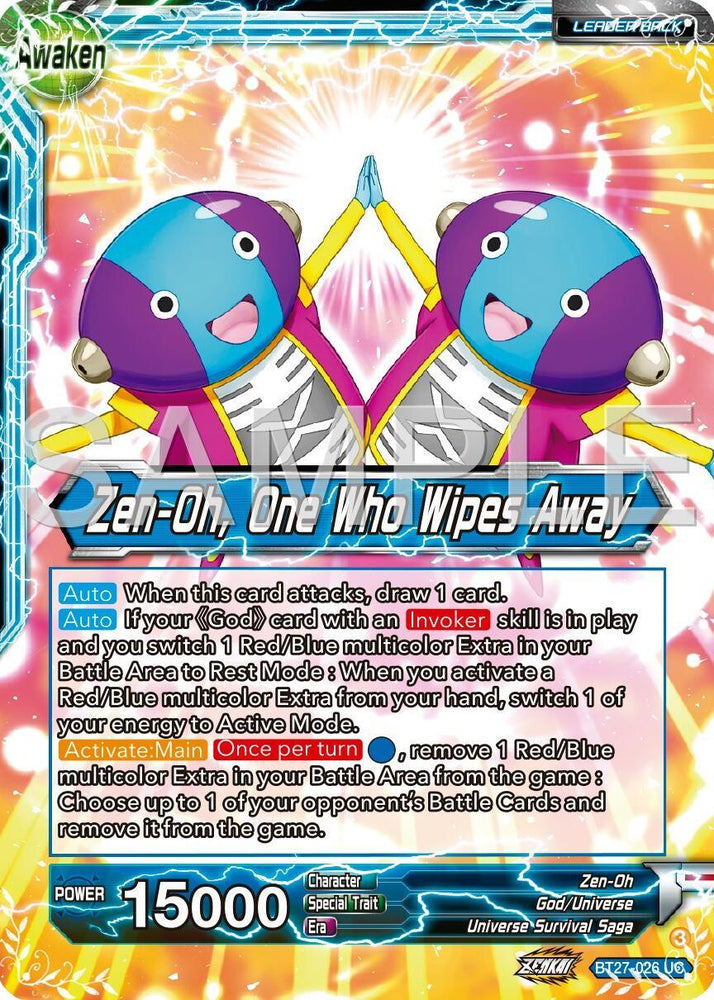 Zen-Oh // Zen-Oh, One Who Wipes Away (BT27-026) [History of Z] (ONLINE ORDER ONLY)