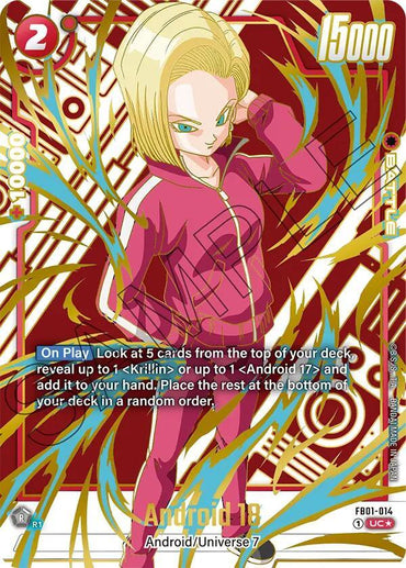 Android 18 (FB01-014) (Alternate Art) [Awakened Pulse] (ONLINE ORDER ONLY)