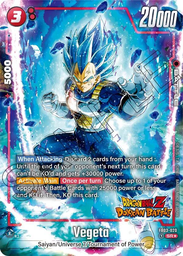 Vegeta (FB03-020) (Dragon Ball Z Dokkan Battle Alternate Art) [Raging Roar] (ONLINE ORDER ONLY)