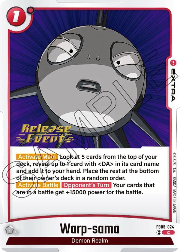 Warp-sama [New Adventure Release Event Cards] (ONLINE ORDER ONLY)