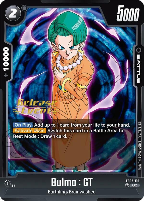 Bulma : GT [New Adventure Release Event Cards] (ONLINE ORDER ONLY)