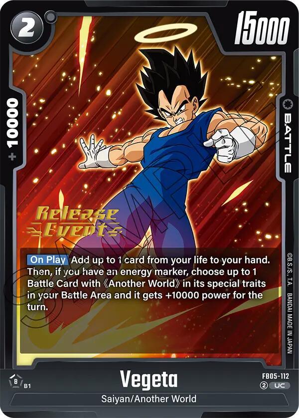 Vegeta (FB05-112) [New Adventure Release Event Cards] (ONLINE ORDER ONLY)