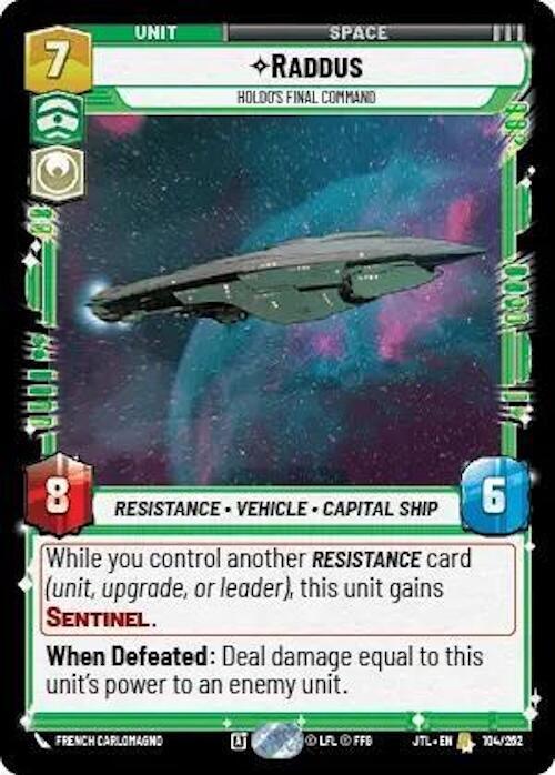 Raddus - Holdo's Final Command (104/257) [Jump to Lightspeed] (ONLINE ORDER ONLY)