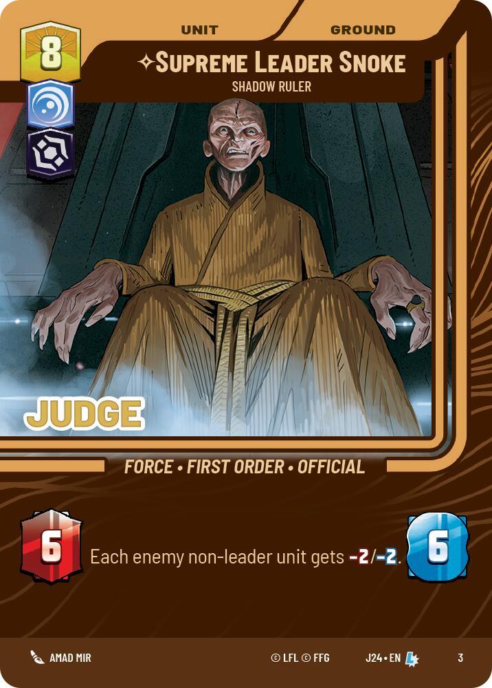 Supreme Leader Snoke - Shadow Ruler (3) [Judge Promos] (ONLINE ORDER ONLY)
