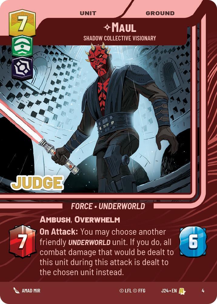 Maul - Shadow Collective Visionary (4) [Judge Promos] (ONLINE ORDER ONLY)