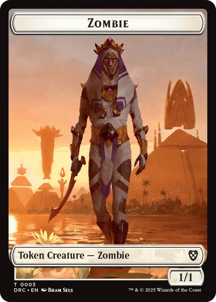 Champion of Wits // Zombie (0003) Double-Sided Token [Aetherdrift Tokens]