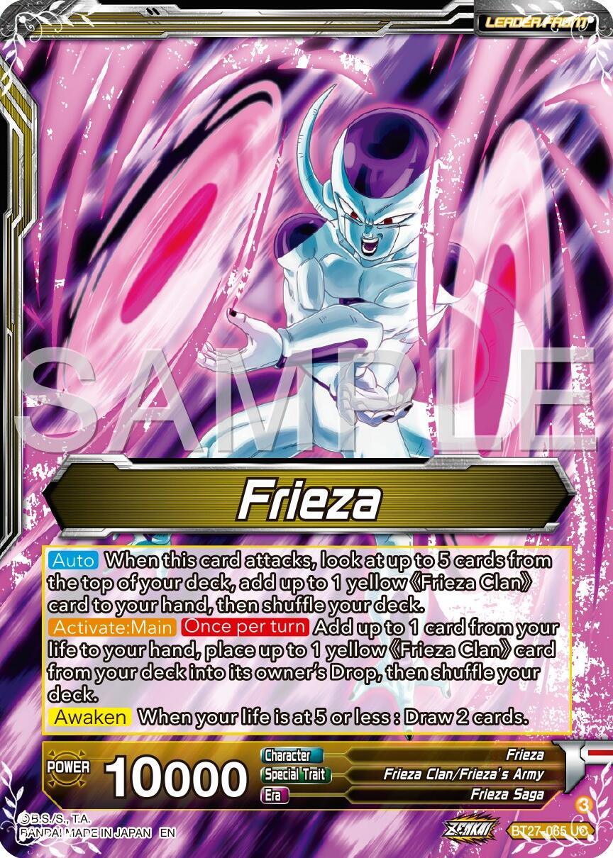 Frieza // Golden Frieza, Shining Pride (BT27-065) [History of Z] (ONLINE ORDER ONLY)