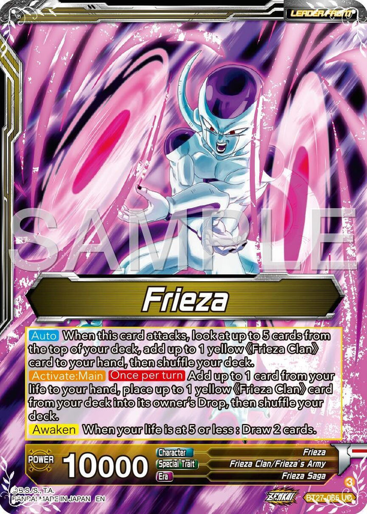 Frieza // Golden Frieza, Shining Pride (BT27-065) [History of Z] (ONLINE ORDER ONLY)