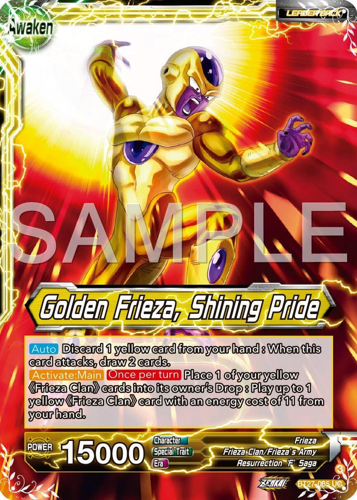 Frieza // Golden Frieza, Shining Pride (BT27-065) [History of Z] (ONLINE ORDER ONLY)
