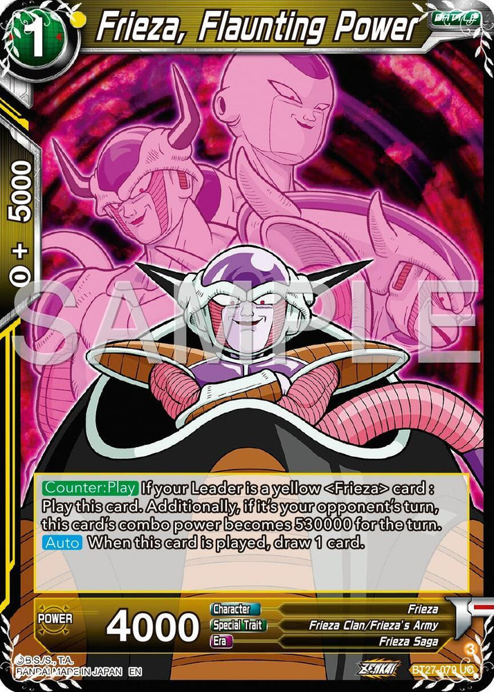 Frieza, Flaunting Power (BT27-079) [History of Z] (ONLINE ORDER ONLY)