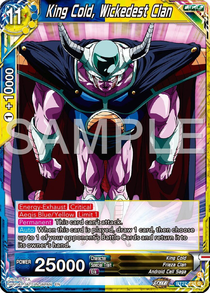 King Cold, Wickedest Clan (BT27-135) [History of Z] (ONLINE ORDER ONLY)