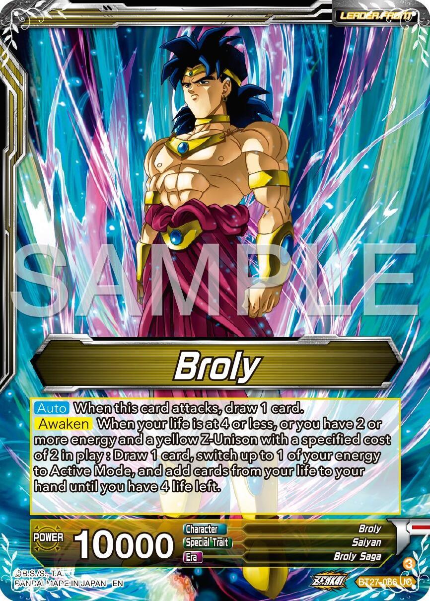 Broly // SS Broly, Big Action (BT27-066) [History of Z] (ONLINE ORDER ONLY)