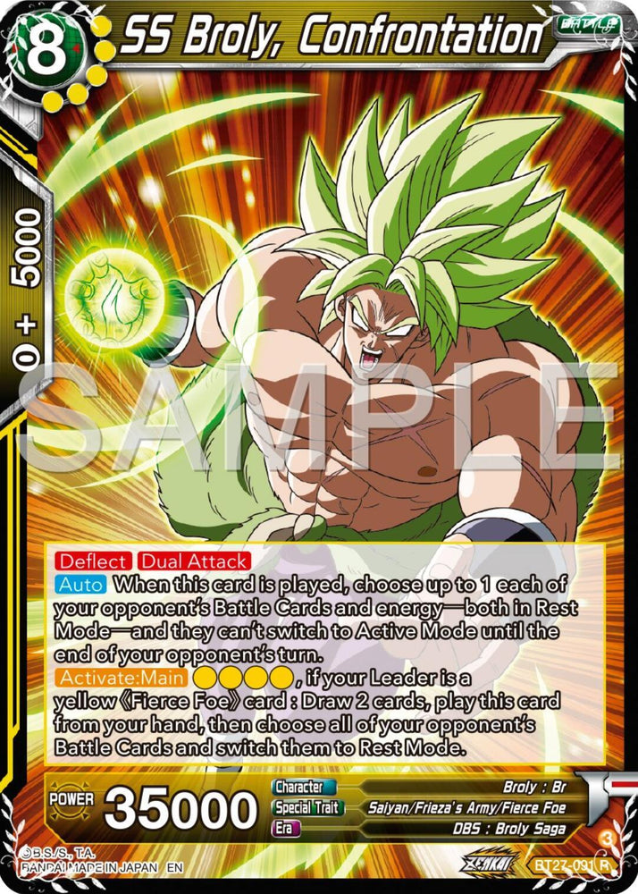 SS Broly, Confrontation (BT27-091) [History of Z] (ONLINE ORDER ONLY)