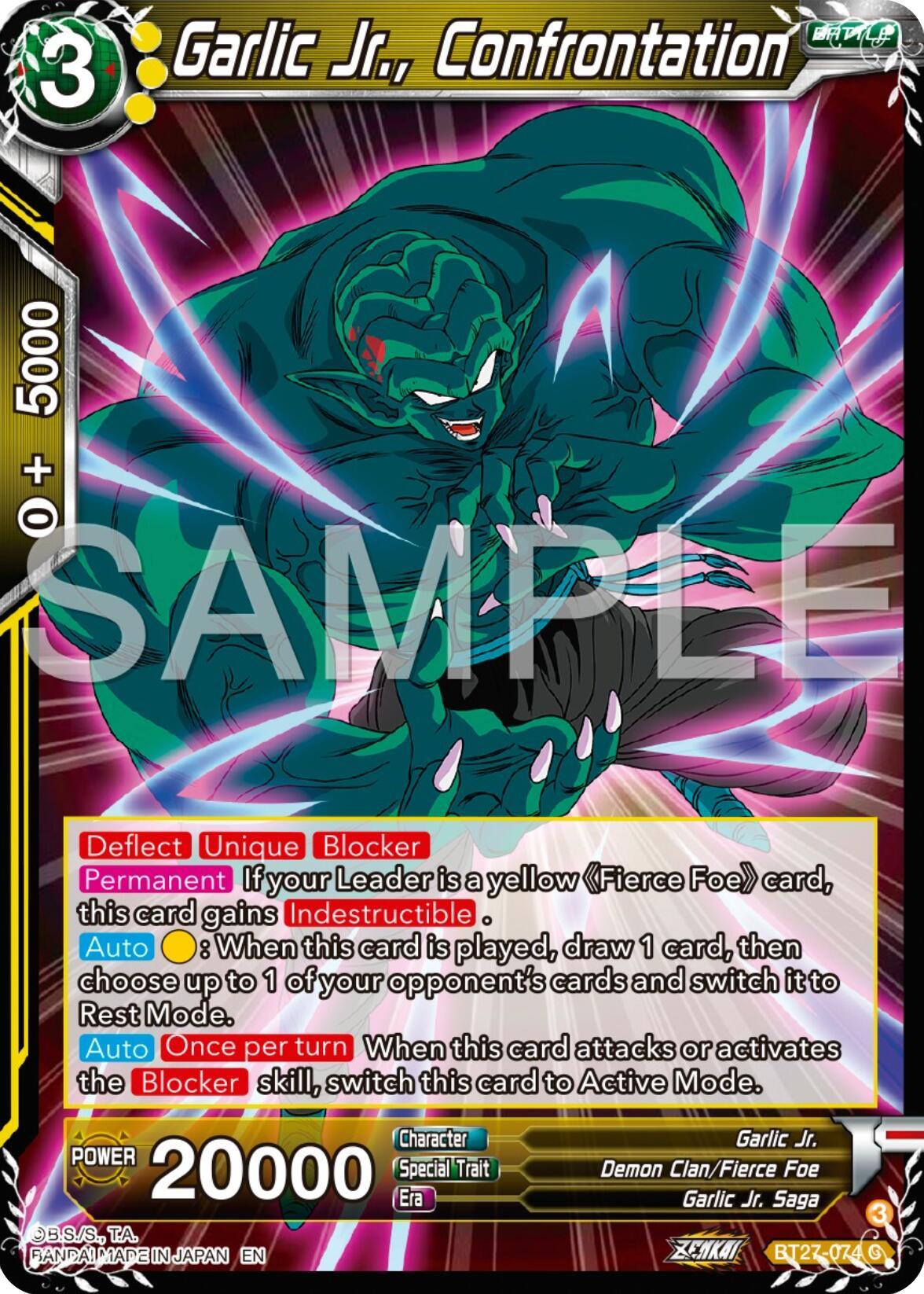 Garlic Jr., Confrontation (BT27-074) [History of Z] (ONLINE ORDER ONLY)