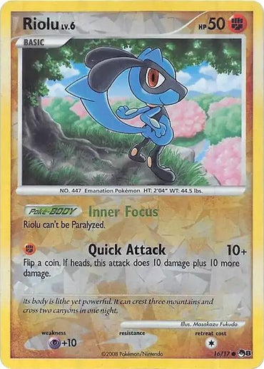 Riolu (016/017) (Cracked Ice Holo) [Miscellaneous Cards] (ONLINE ORDER ONLY)