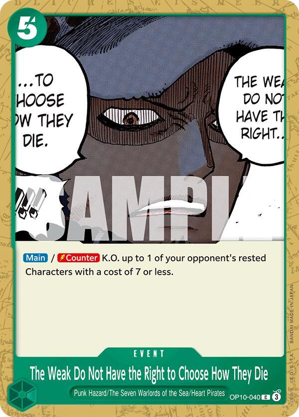 The Weak Do Not Have the Right to Choose How They Die [Royal Blood] (ONLINE ORDER ONLY)