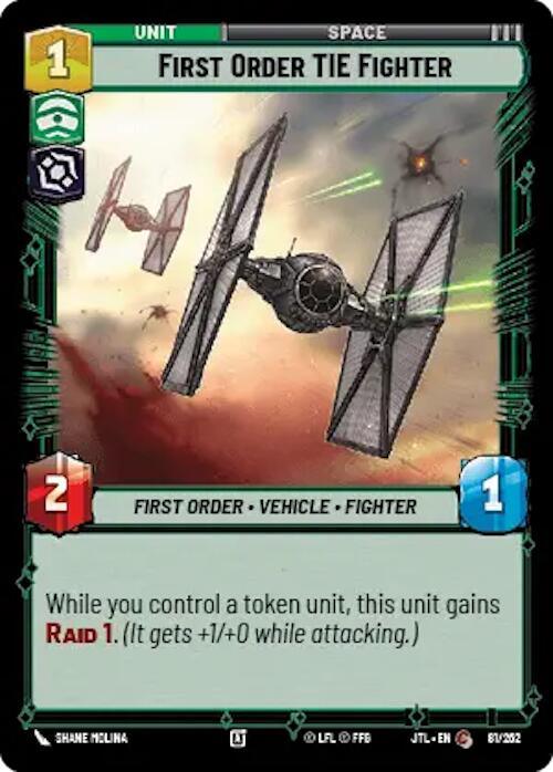 First Order TIE Fighter (081/257) [Jump to Lightspeed] (ONLINE ORDER ONLY)