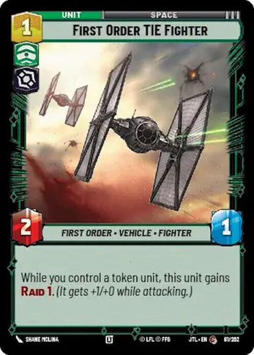 First Order TIE Fighter (081/257) [Jump to Lightspeed] (ONLINE ORDER ONLY)