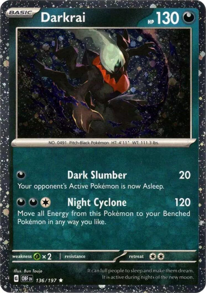Darkrai (136/197) (Cosmos Holo) [Scarlet & Violet: Obsidian Flames] (ONLINE ORDER ONLY)