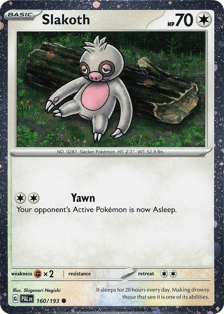 Slakoth (160/193) (Cosmos Holo) [Scarlet & Violet: Paldea Evolved] (ONLINE ORDER ONLY)