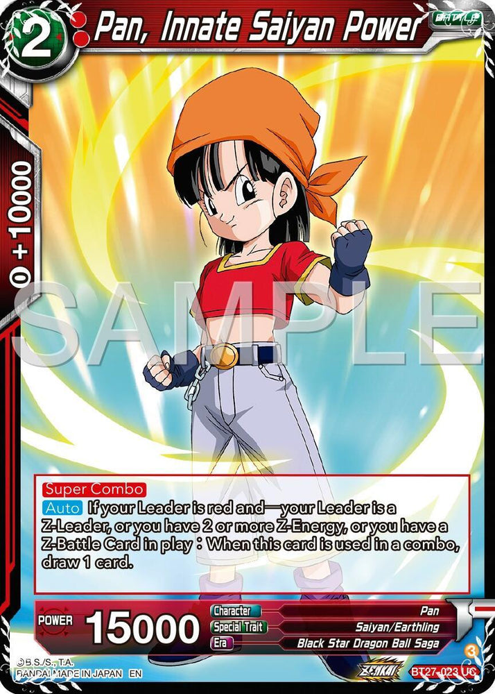 Pan, Innate Saiyan Power (BT27-023) [History of Z] (ONLINE ORDER ONLY)