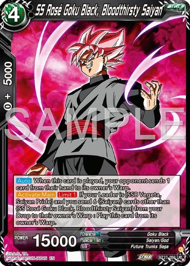 SS Rose Goku Black, Bloodthisty Saiyan (BT27-098) [History of Z] (ONLINE ORDER ONLY)