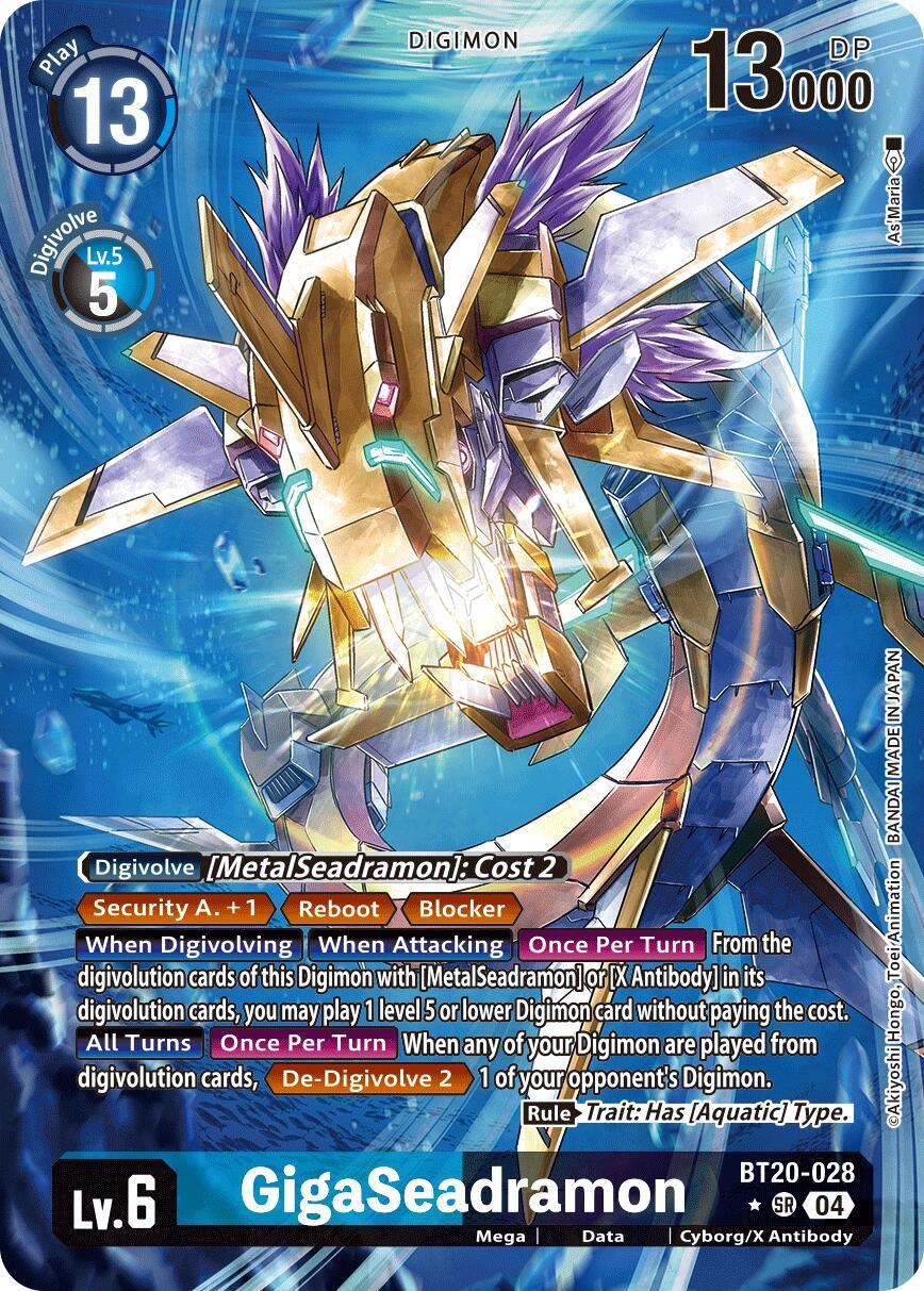GigaSeadramon [BT20-028] (Alternate Art) [Release Special Booster Ver.2.5] (ONLINE ORDER ONLY)