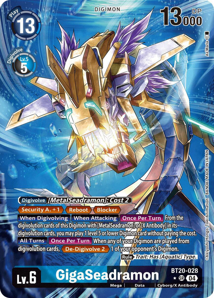 GigaSeadramon [BT20-028] (Alternate Art) [Release Special Booster Ver.2.5] (ONLINE ORDER ONLY)