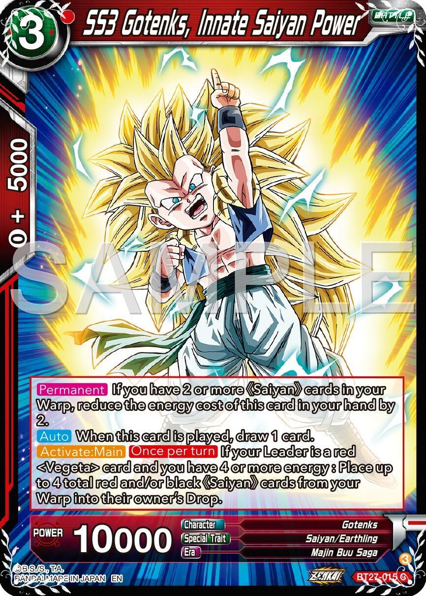 SS3 Gotenks, Innate Saiyan Power (BT27-015) [History of Z] (ONLINE ORDER ONLY)
