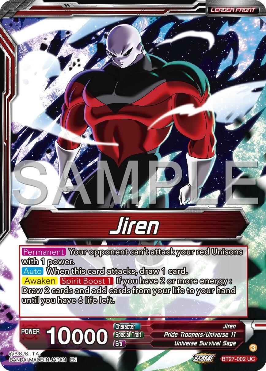 Jiren // Jiren, Warrior Standing Up for Justice (BT27-002) [History of Z] (ONLINE ORDER ONLY)