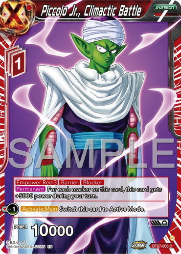 Piccolo Jr., Climactic Battle (BT27-003) [History of Z] (ONLINE ORDER ONLY)