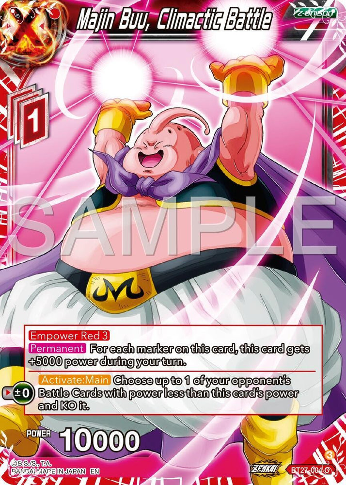 Majin Buu, Climactic Battle (BT27-004) [History of Z] (ONLINE ORDER ONLY)