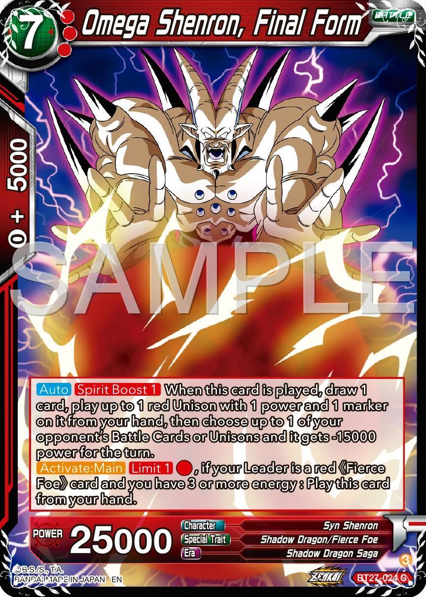 Omega Shenron, Final Form (BT27-024) [History of Z] (ONLINE ORDER ONLY)