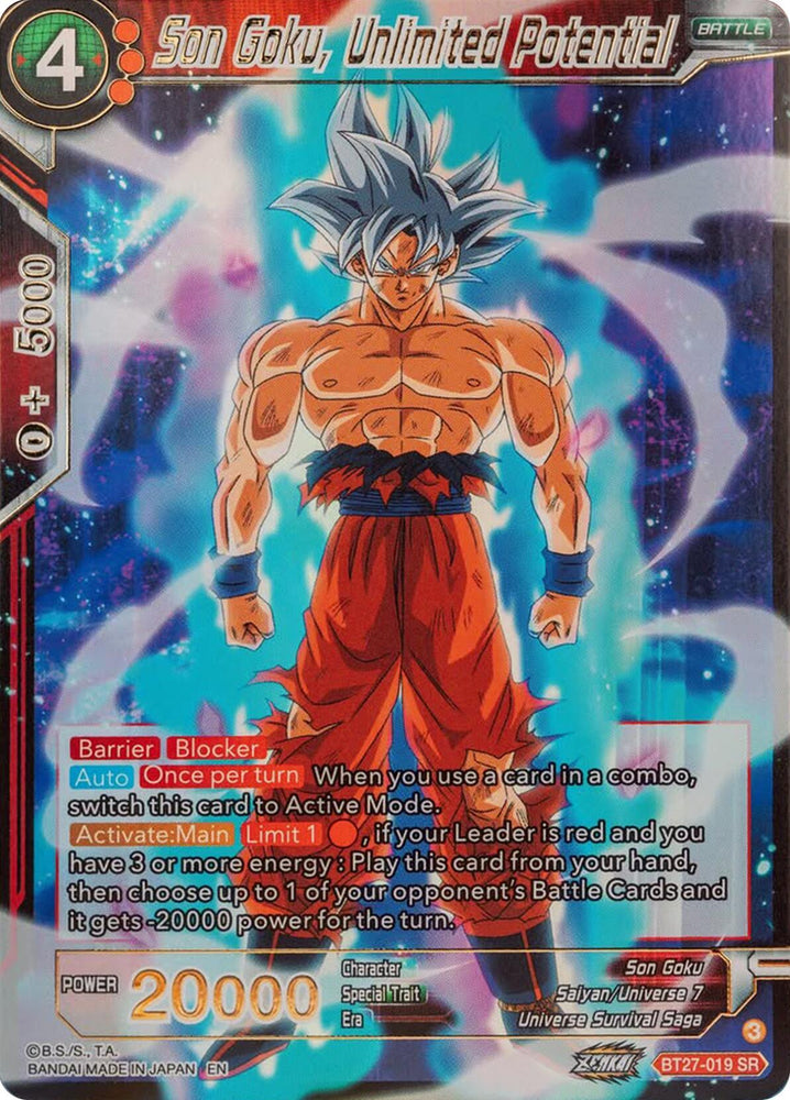 Son Goku, Unlimited Potential (BT27-019) [History of Z] (ONLINE ORDER ONLY)