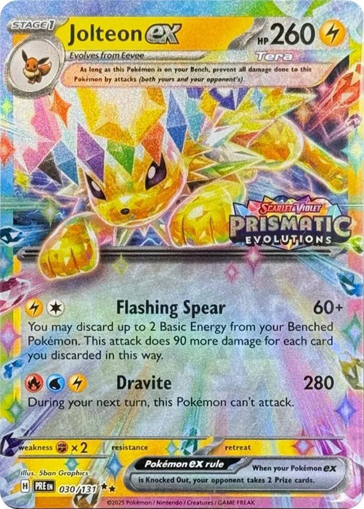Jolteon ex (030/131) (Prismatic Evolutions Stamp) [Scarlet & Violet: Prismatic Evolutions] (Online Only)